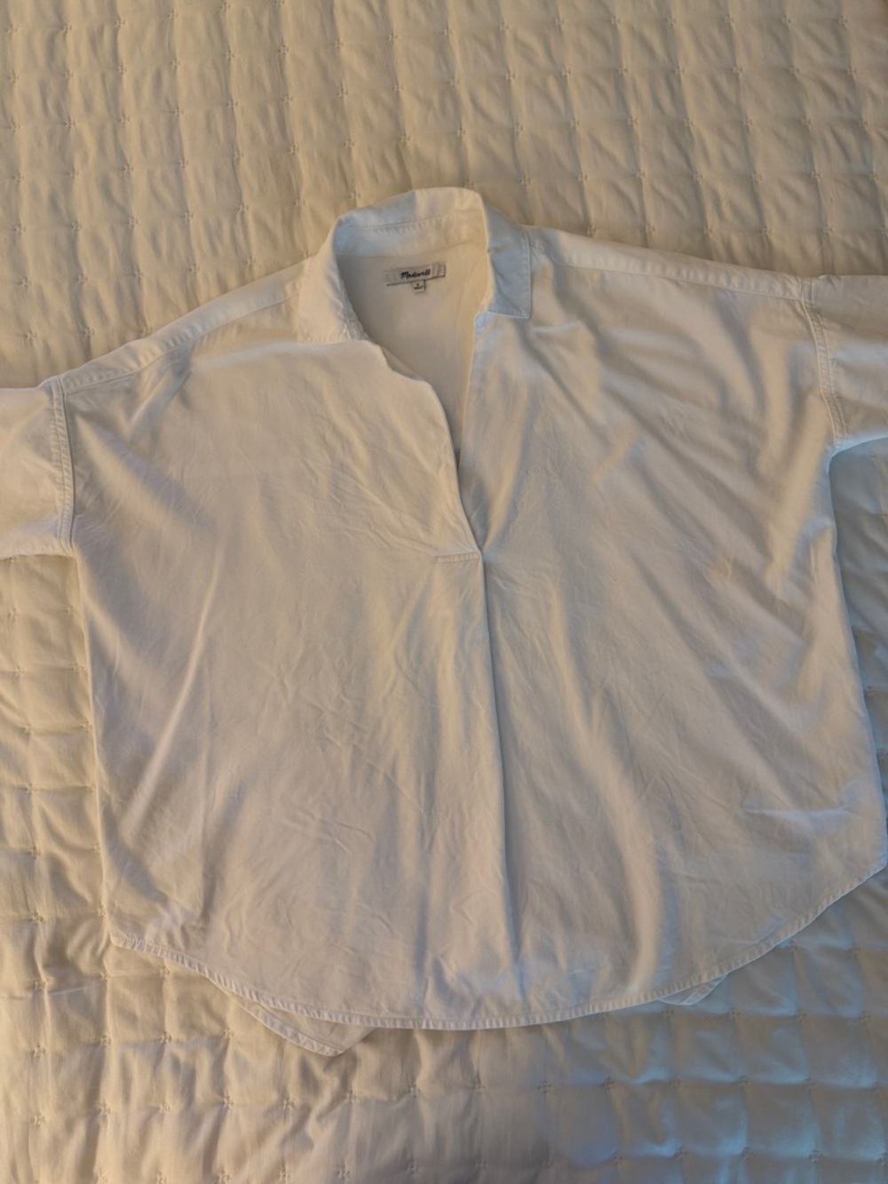 Madewell White Casual Button-Down Shirt
